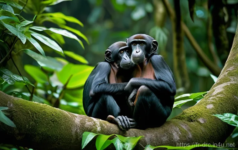 살롱가 국립공원 여행 가이드 - **"A serene and majestic scene deep within the untouched primary tropical rainforest of Salonga Nati...