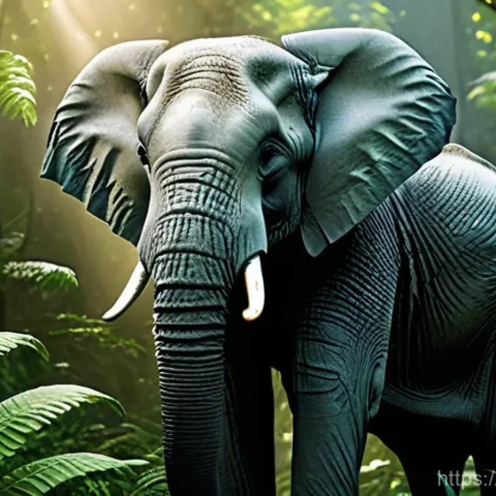 콩고 내 멸종 위기 동물 보호 현황 - **Prompt 1: Majestic Forest Elephant in Congo Basin**
    A detailed, realistic portrayal of an adul...
